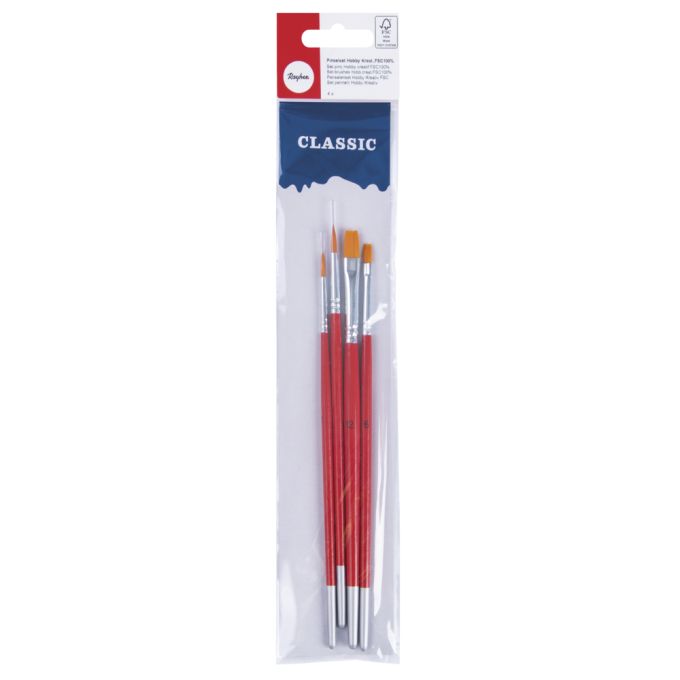 Rayher Brush Set Hobby Creative, FSC 100% -Set with 4 brushes