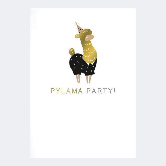 Postkarte Pylama Party!
