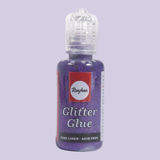 Rayher Glitter-Glue Metallic – 20 ml, Violett