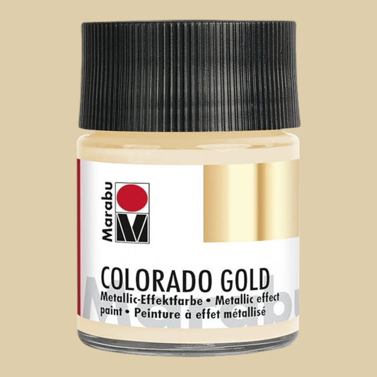 Marabu Colorado Gold Metallic-Effektfarbe , Weißgold 798