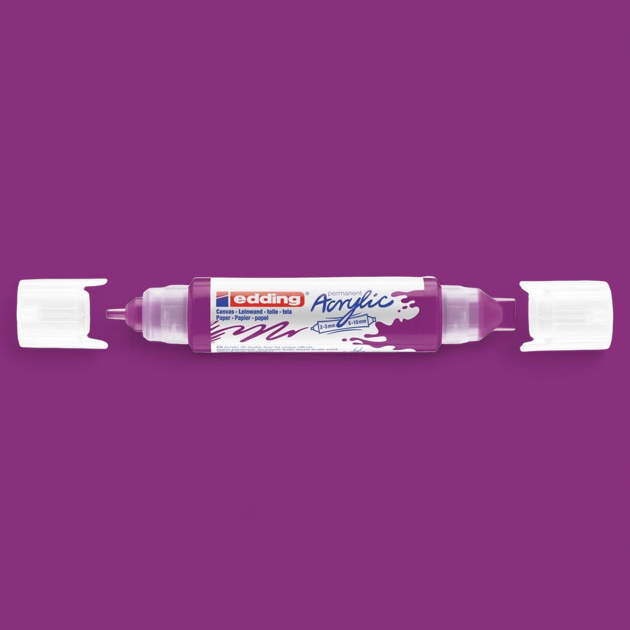 Edding 5400 Acryl 3D Double Liner berry, tube tip 2-3 mm. 5-10 mm