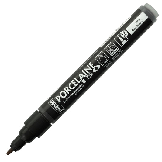 Pebeo Porcelaine 150 Paint Marker - Earth Brown, Breit