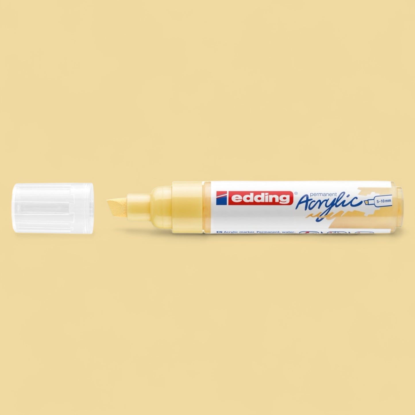Edding 5000 Acrylmarker pastellgelb 915 , Keilspitze 5-10 mm
