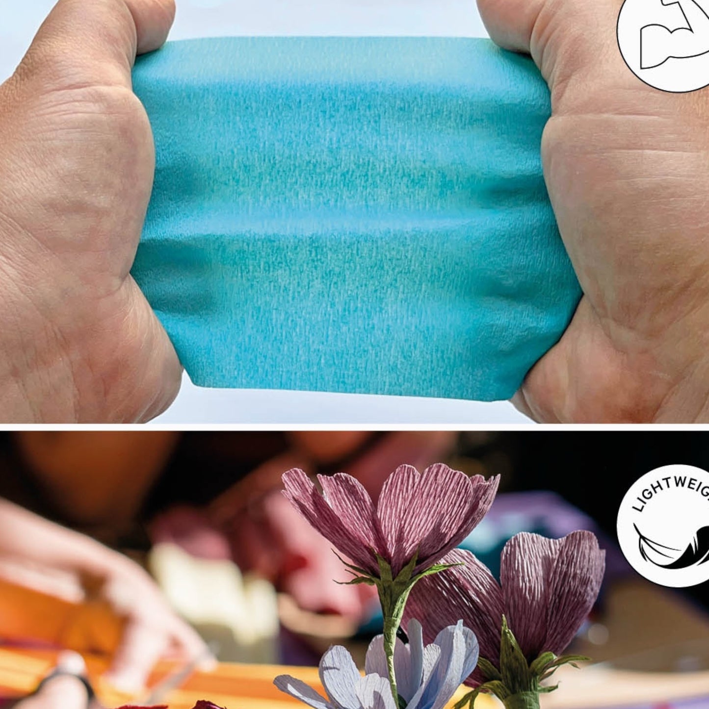 Krepppapier Karminrot, 50 x 250 cm