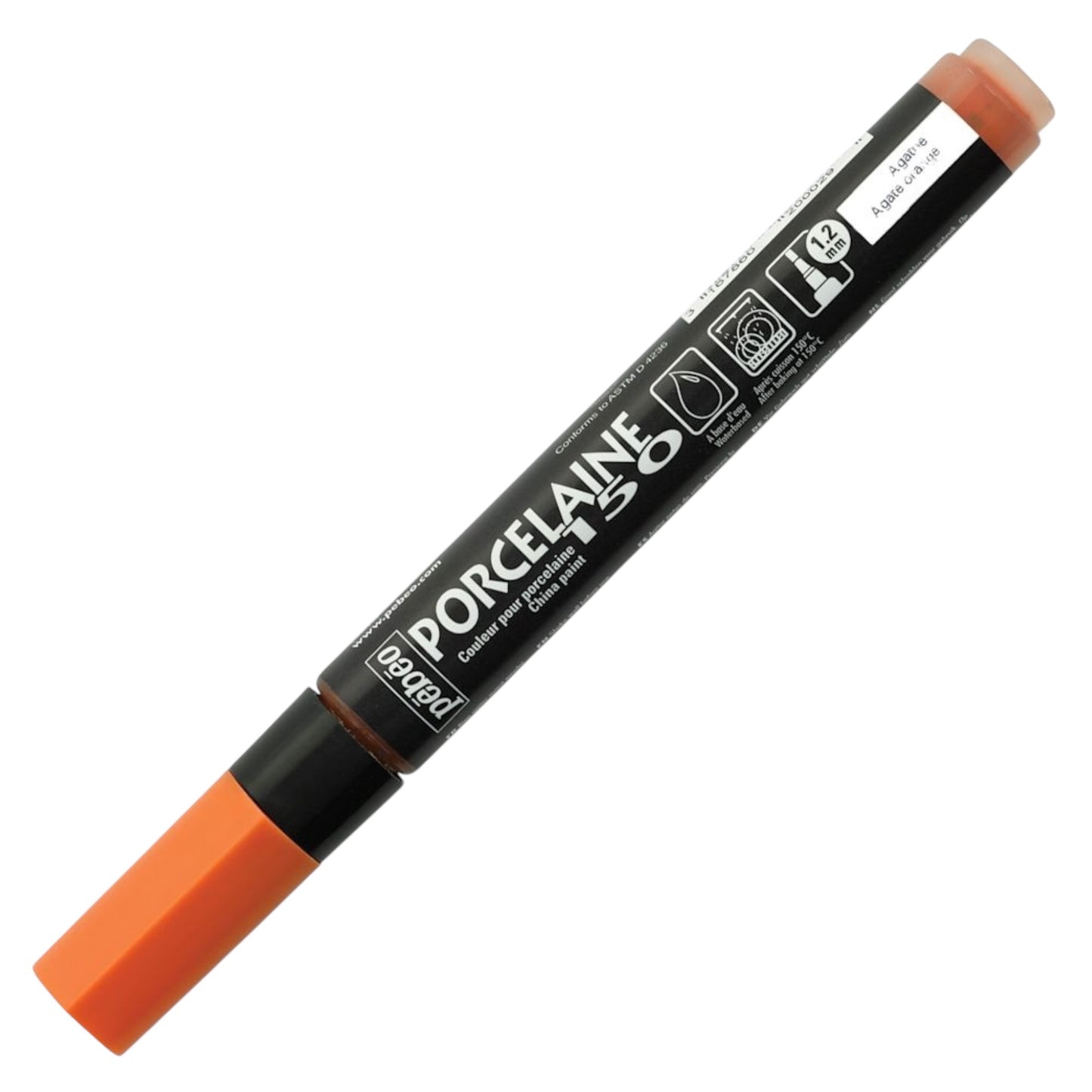 Pebeo Porcelaine 150 Paint Marker - Agate Orange, Broad