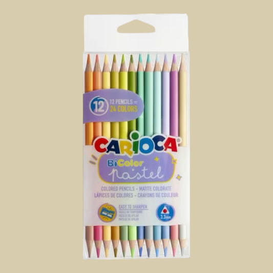 Carioca BiColor Pastel Buntstifte – 12er Set