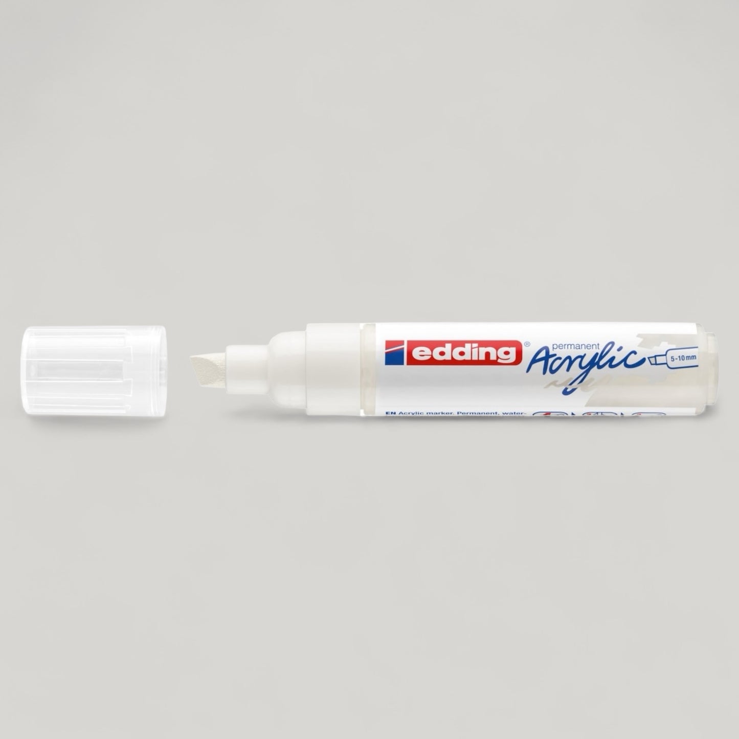 Edding 5000 acrylic marker traffic white 922, wedge tip 5-10 mm