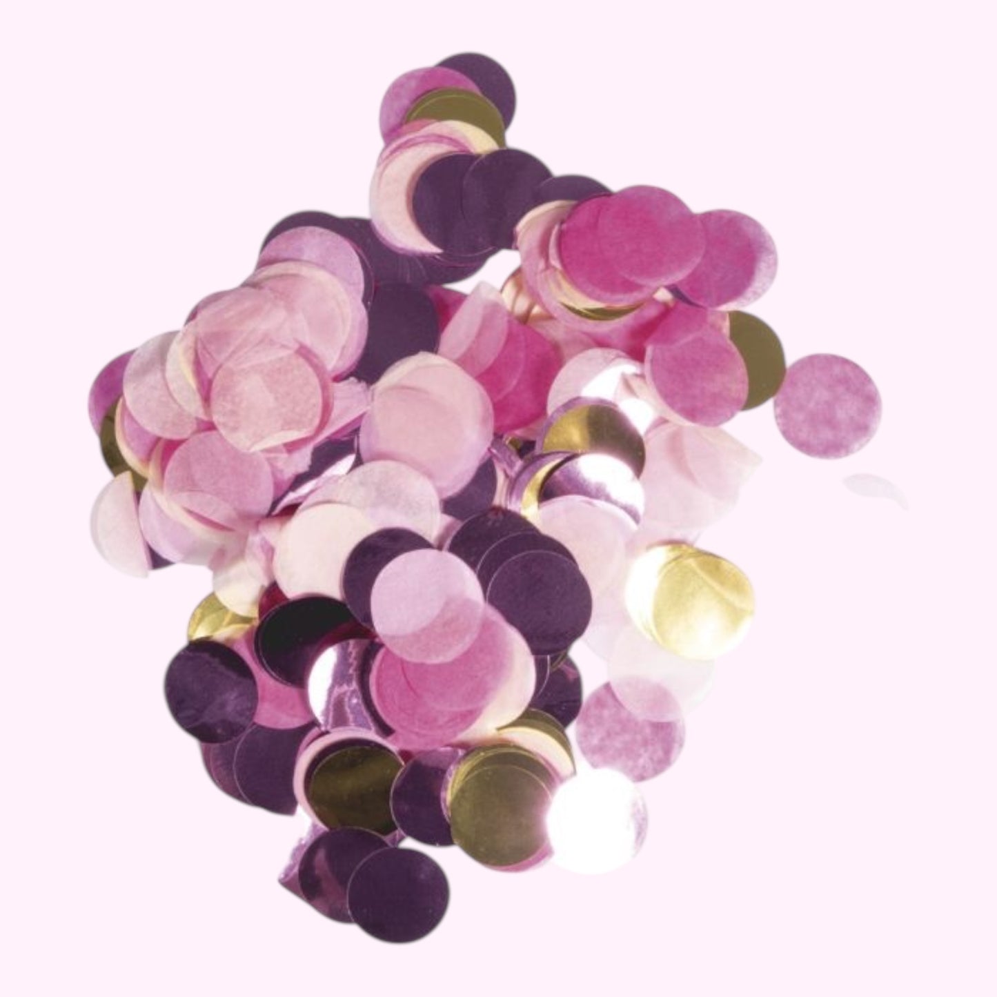 Rayher confetti, 2cm ø pink, gold, pink, 30g