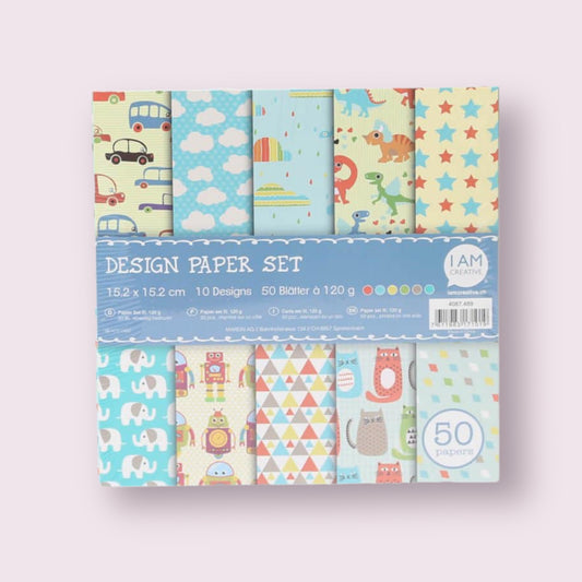 Pearlscent Design Paper Set Scrapbooking Paper 15.2x15.2cm