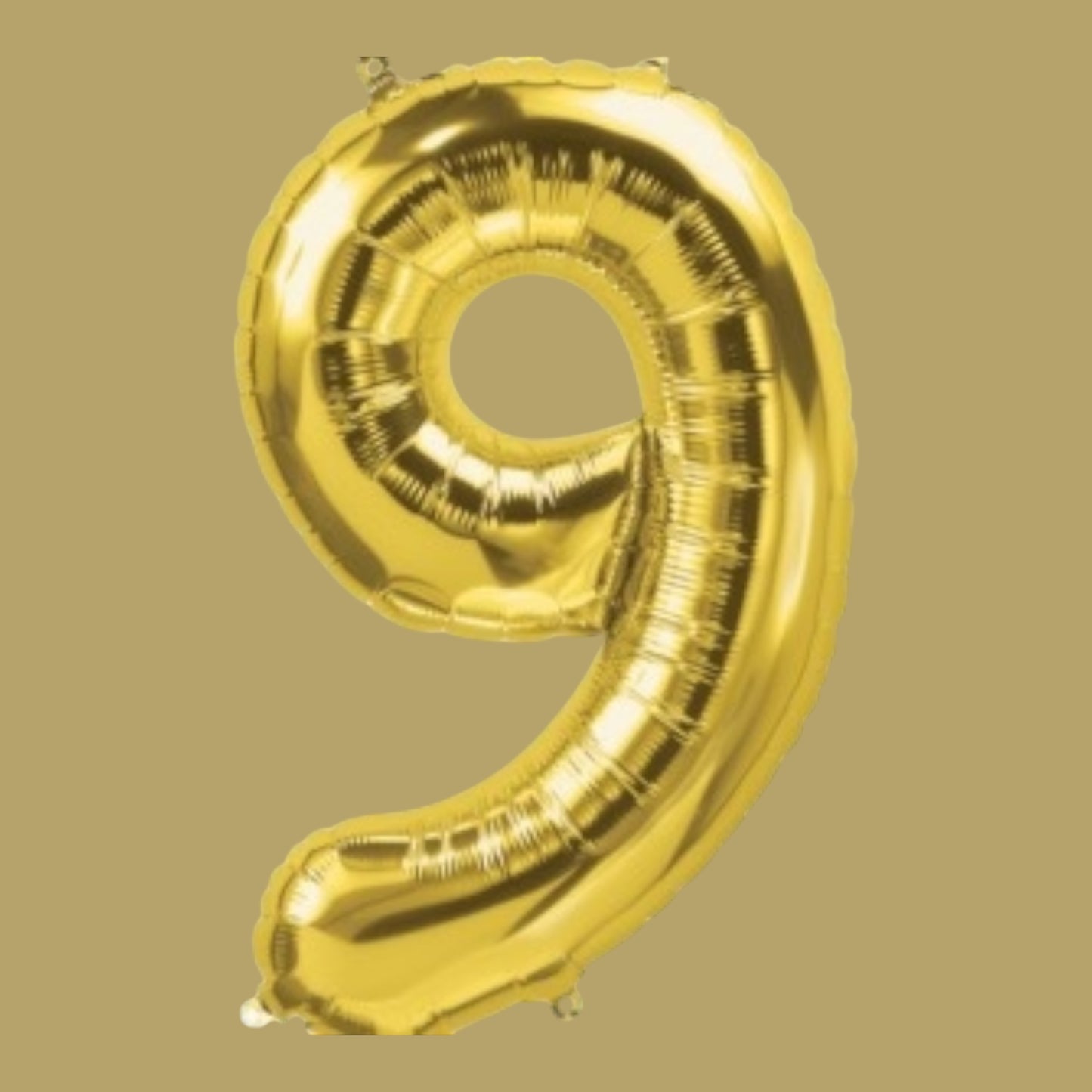 Folienballon Zahl „9“ – Gold, 86 cm