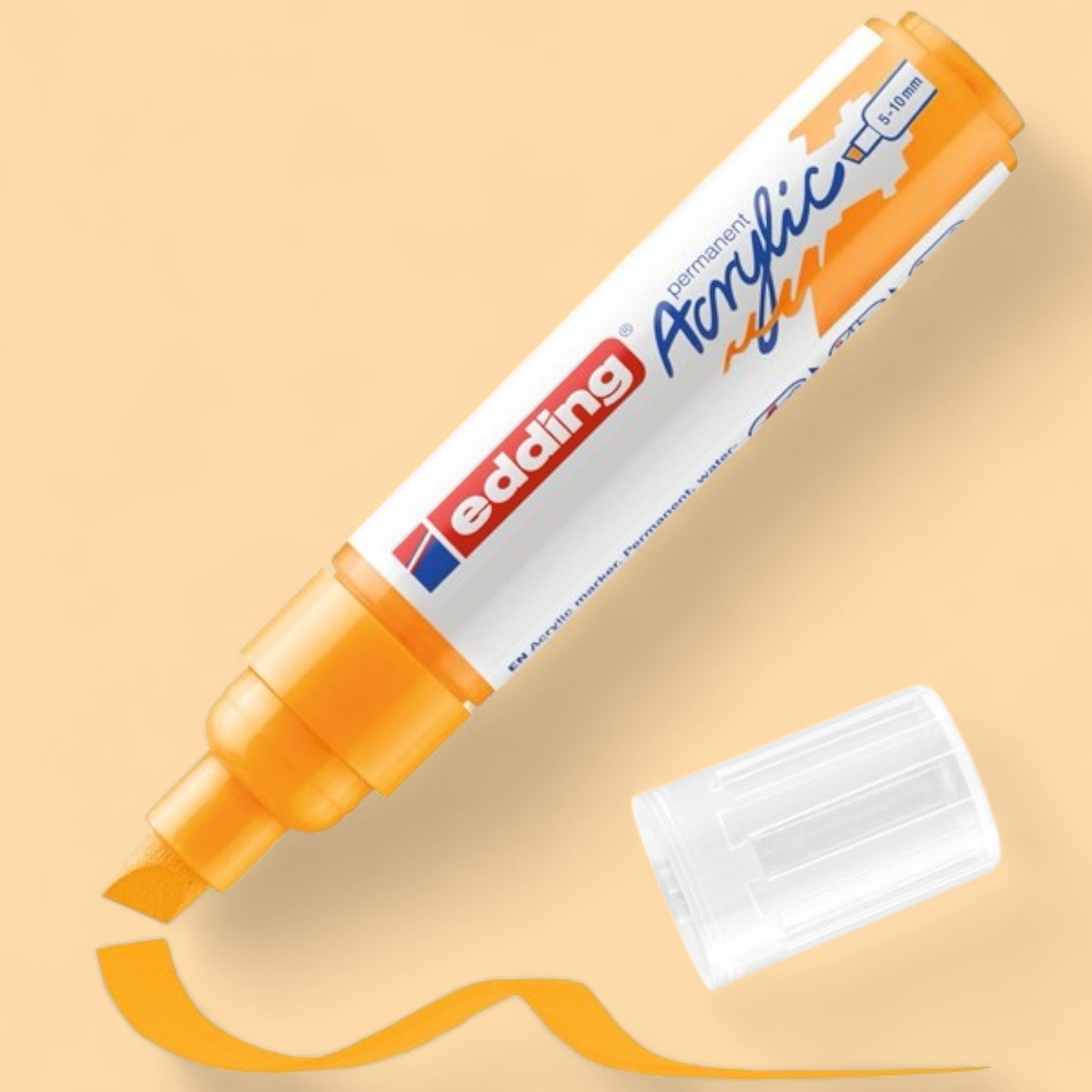 Edding 5000 acrylic marker sun yellow 906, wedge tip 5-10 mm