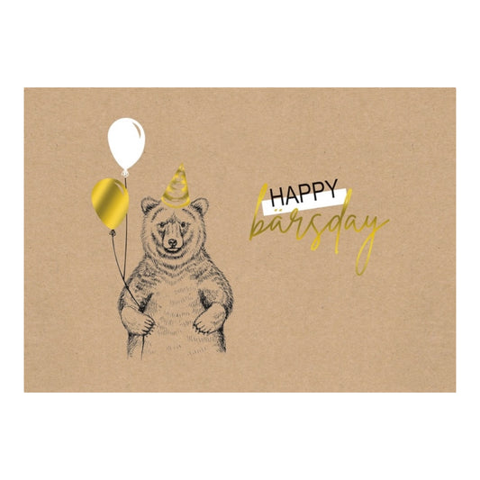 postcard Happy Bärsday