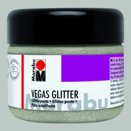 Marabu Glitterpaste, Vegas Glitter Silber 582