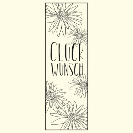 Rayher Holzstempel Blütenmeer-Glückwunsch 4x11cm