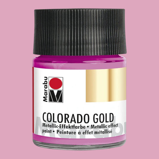 Marabu Colorado Gold Metallic-Effektfarbe, Metallic-Rosa 733