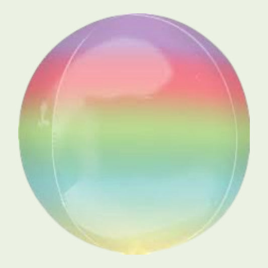 Foil Balloon Round Rainbow 38cm