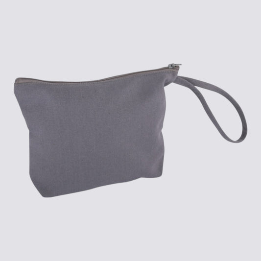 Rayher Kosmetiktasche mit Reißverschluss, Grau 22x17cm