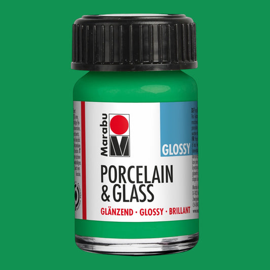 Marabu Transparent Glas- und Porzellanfarbe, Apfel 158, 15 ml