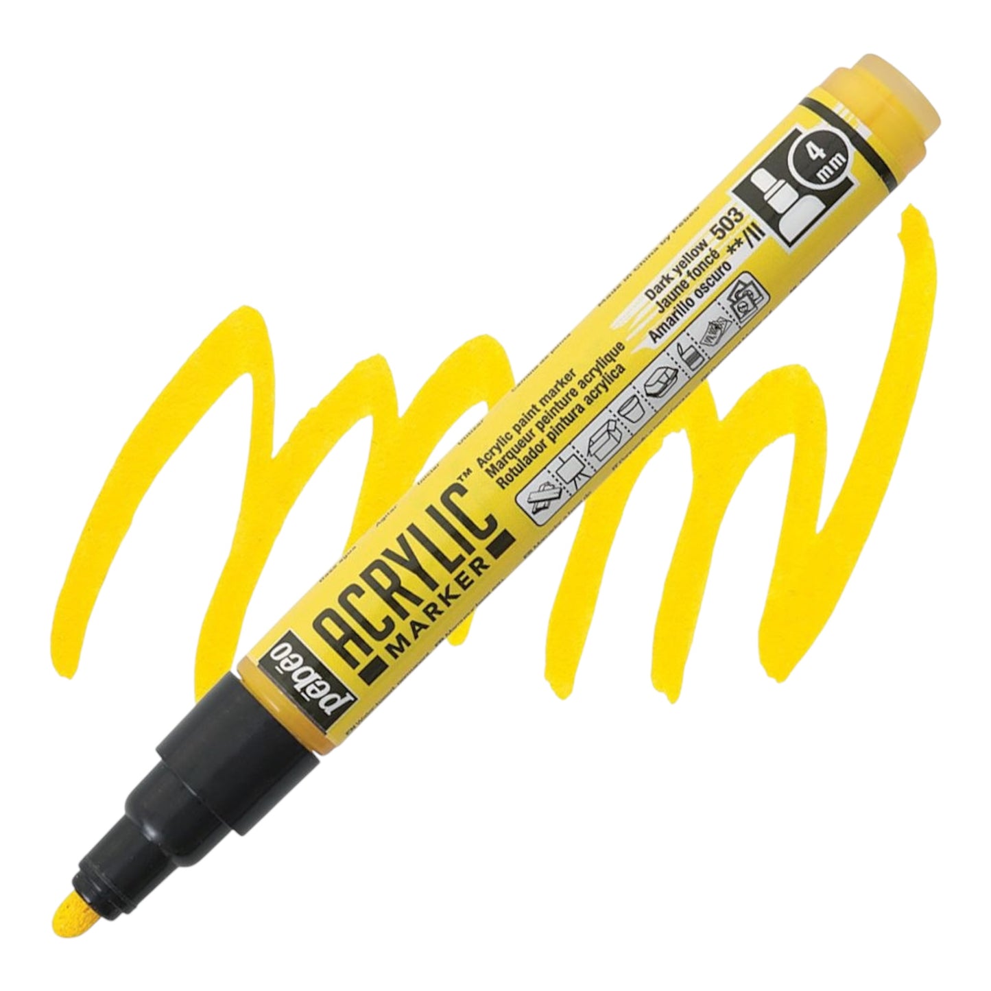 Pébéo Acrylic Marker – Dark Yellow 03