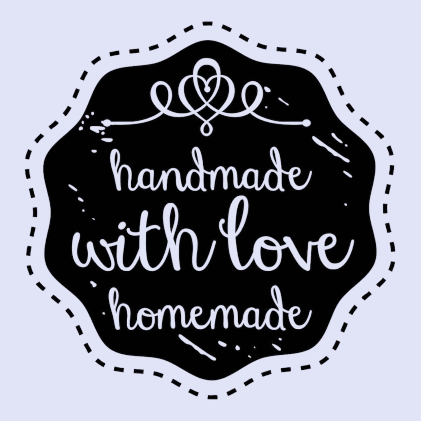 Woodies wooden stamp Handmade with love Ø 3 cm