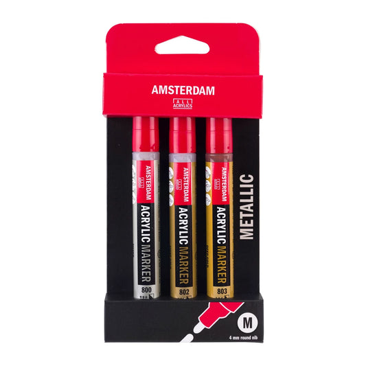 Amsterdam Acrylic Marker Metallic Set | 3 Colors