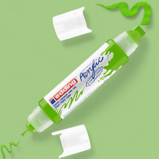 Edding 5400 Acryl 3D Double Liner gelbgrün 927 , Tubenspitze 2-3 mm . 5-10 mm