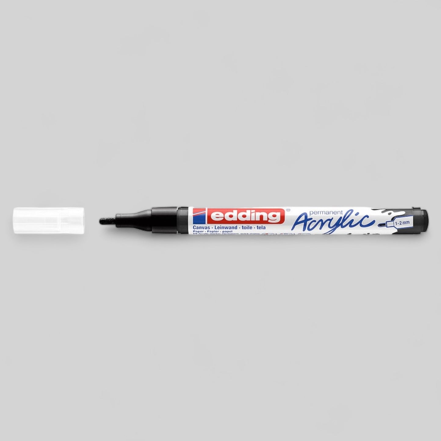 Edding 5300 Acrylmarker
Tiefschwarz 901, Rundspitze 1-2 mm
