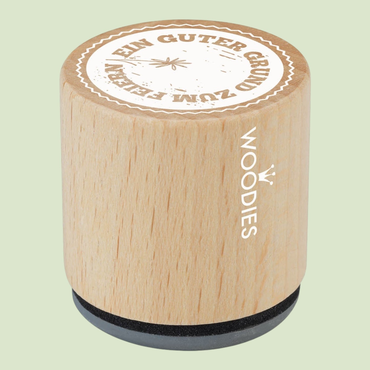 Woodies Holzstempel Guter Grund zum Feiern Ø 3 cm