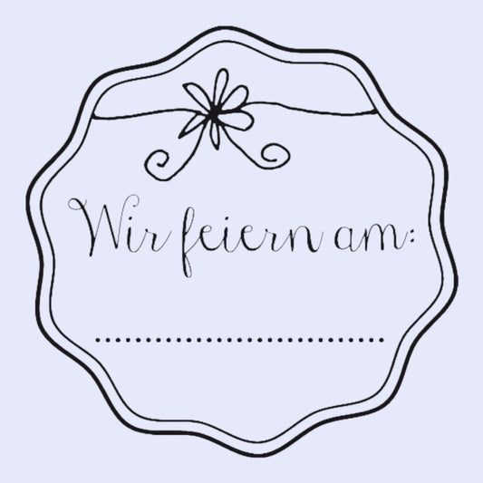 Woodies wooden stamp We celebrate on Ø 3 cm