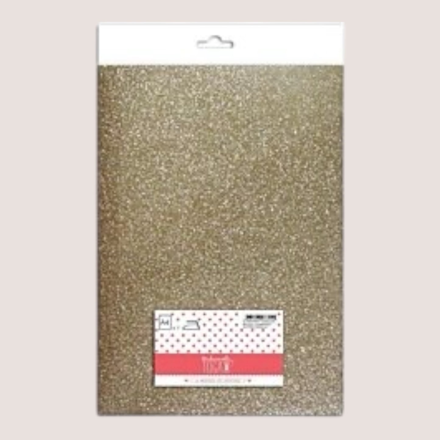 Mademoiselle TOGA – Iron-on foil with glitter - Champagne, A4