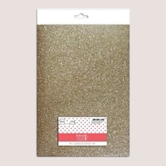 Mademoiselle TOGA – Iron-on foil with glitter - Champagne, A4