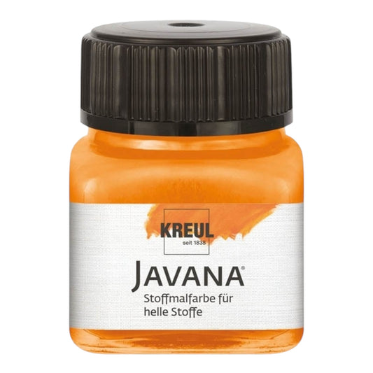 KREUL Javana Stoffmalfarbe für helle Stoffe – Orange 90903, 20 ml