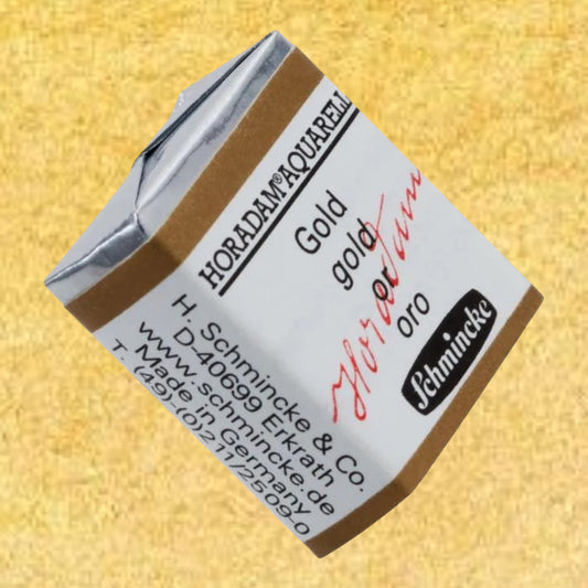 Schmincke HORADAM Aquarellfarbe 1/2 Näpfchen № 893 Gold