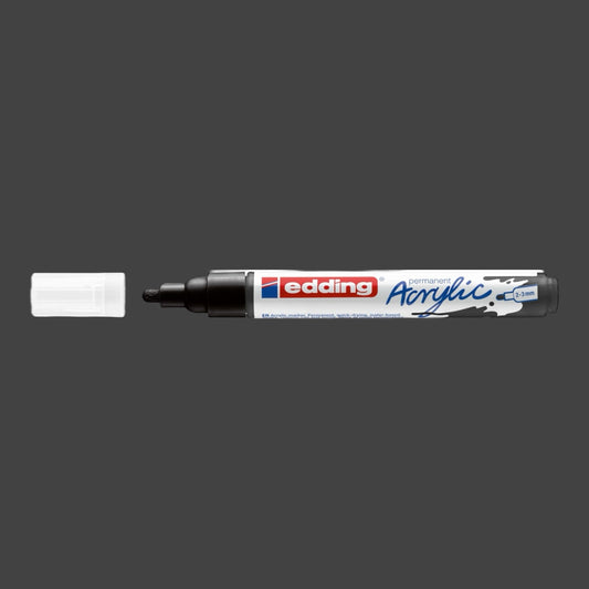 Edding 5100 Acrylic Marker Deep Black 901, Round Tip 2-3 mm