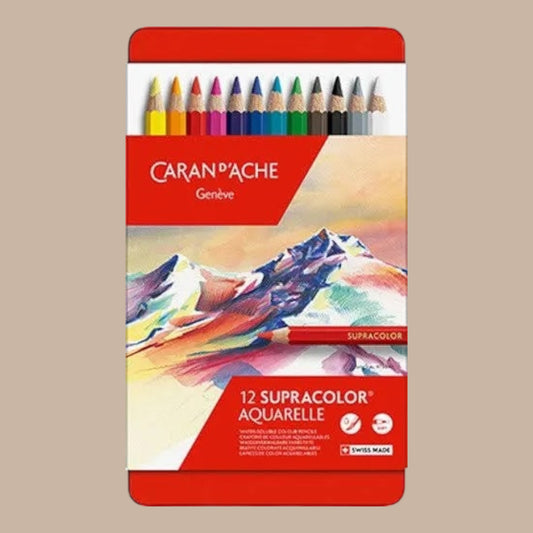 Caran d’Ache Supracolor Aquarelle Buntstifte – 12er Set