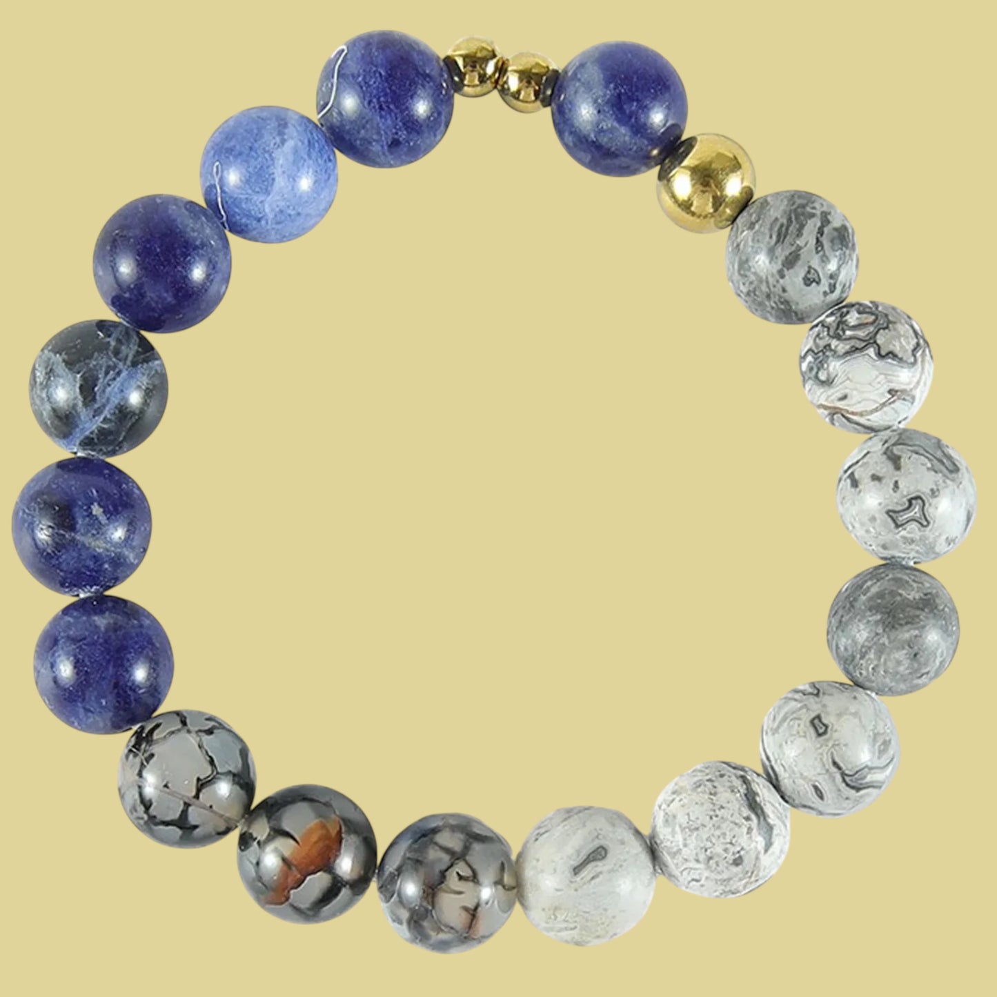 Glorex Armband Natursteine – DIY Set, 10 mm