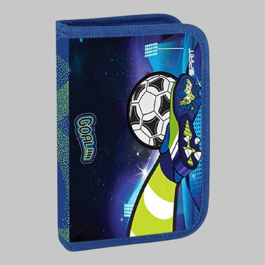 Schüler-Etui "Football Goal", 1-Zipp, 22-tlg