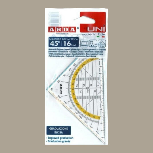 ARDA UNI Squadra Geometrica 45° - 16 cm
