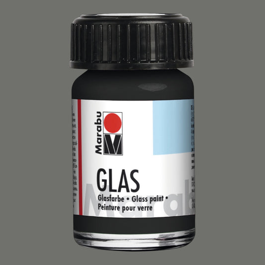 Marabu Transparent Glasfarbe, Schwarz 073 , 15 ml