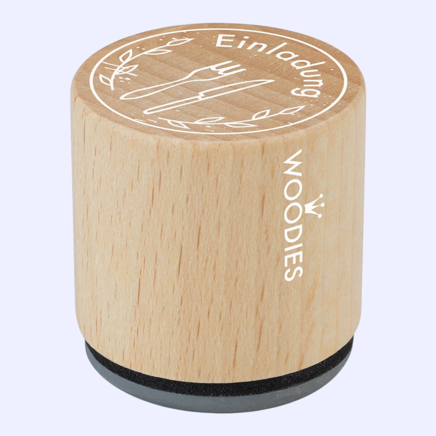 Woodies Holzstempel Einladung Besteck Ø 3 cm