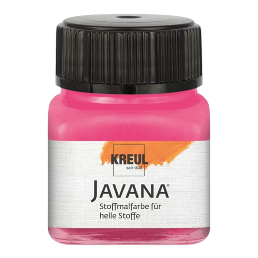 KREUL Javana Stoffmalfarbe für helle Stoffe – Pink 90936, 20 ml