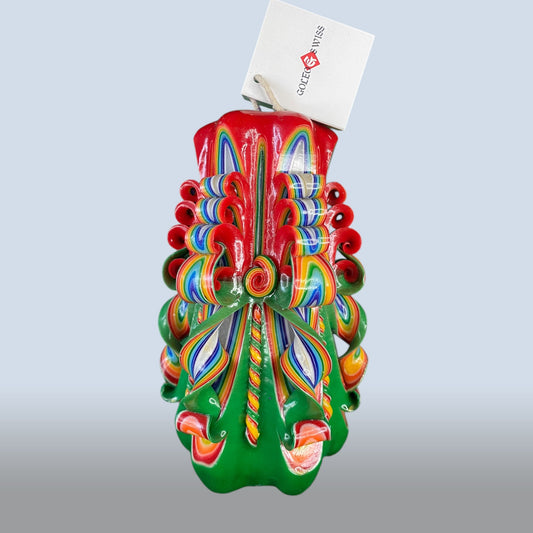 Geschnitzte Kerze Mittel - Winter Berry