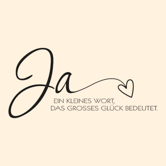 Rayher Holzstempel „Ja – ein kleines Wort“ – 5 × 9 cm