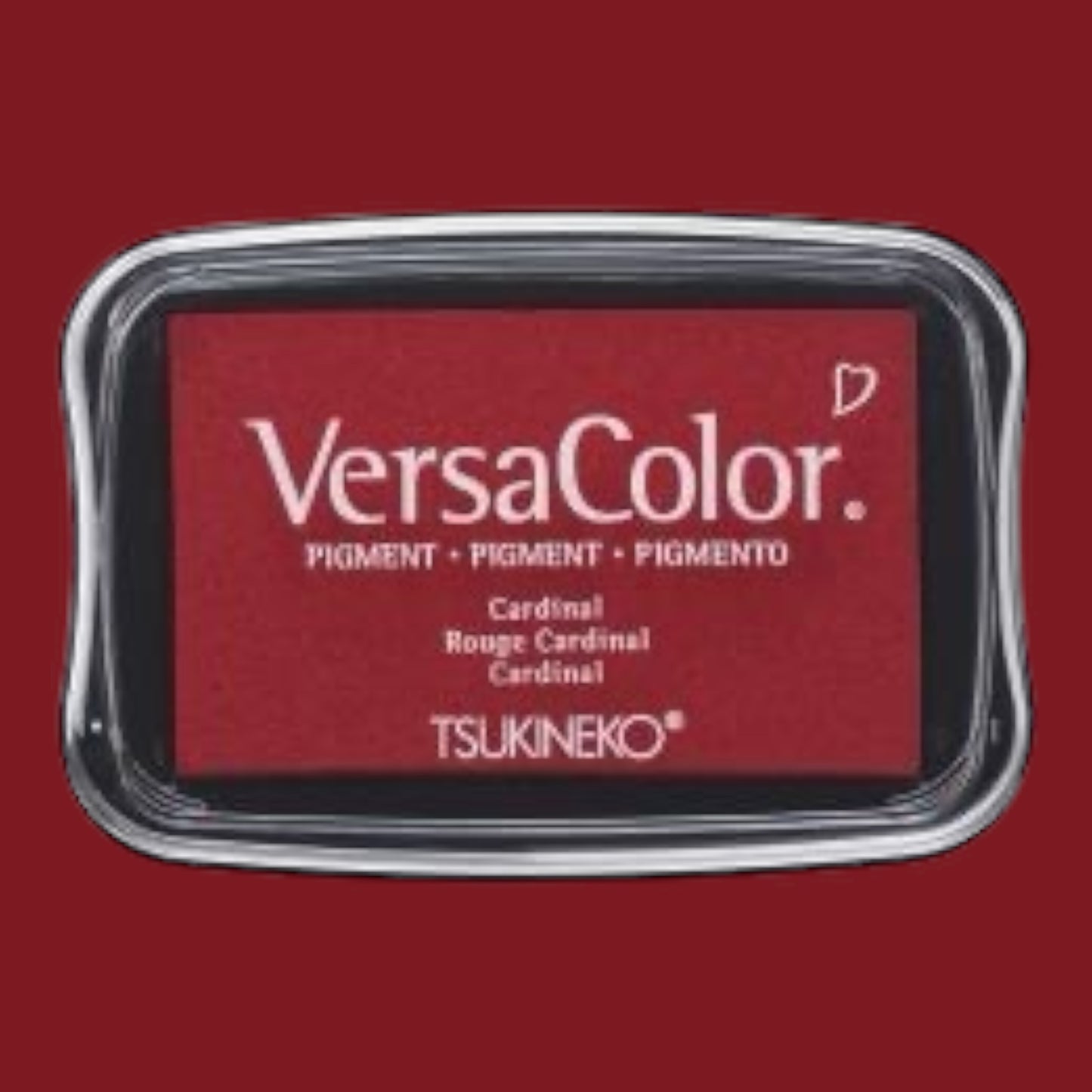 Ranger Stamp Pad Versa Color Pigment-Cardinal Red, 9.6x6.3x1.8cm
