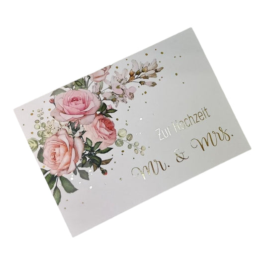 Postcard for the wedding of Mr. and Ms.