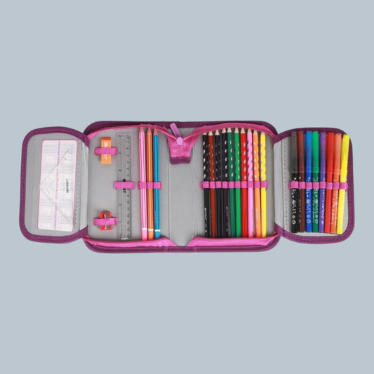 Schüler-Etui ''ABS FLOWERS'', 1-Zipp, 28-tlg