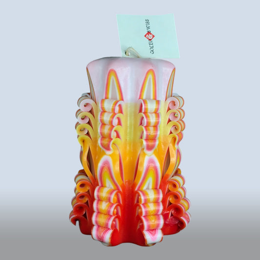 Geschnitzte Kerze Mittel - Flame Garden