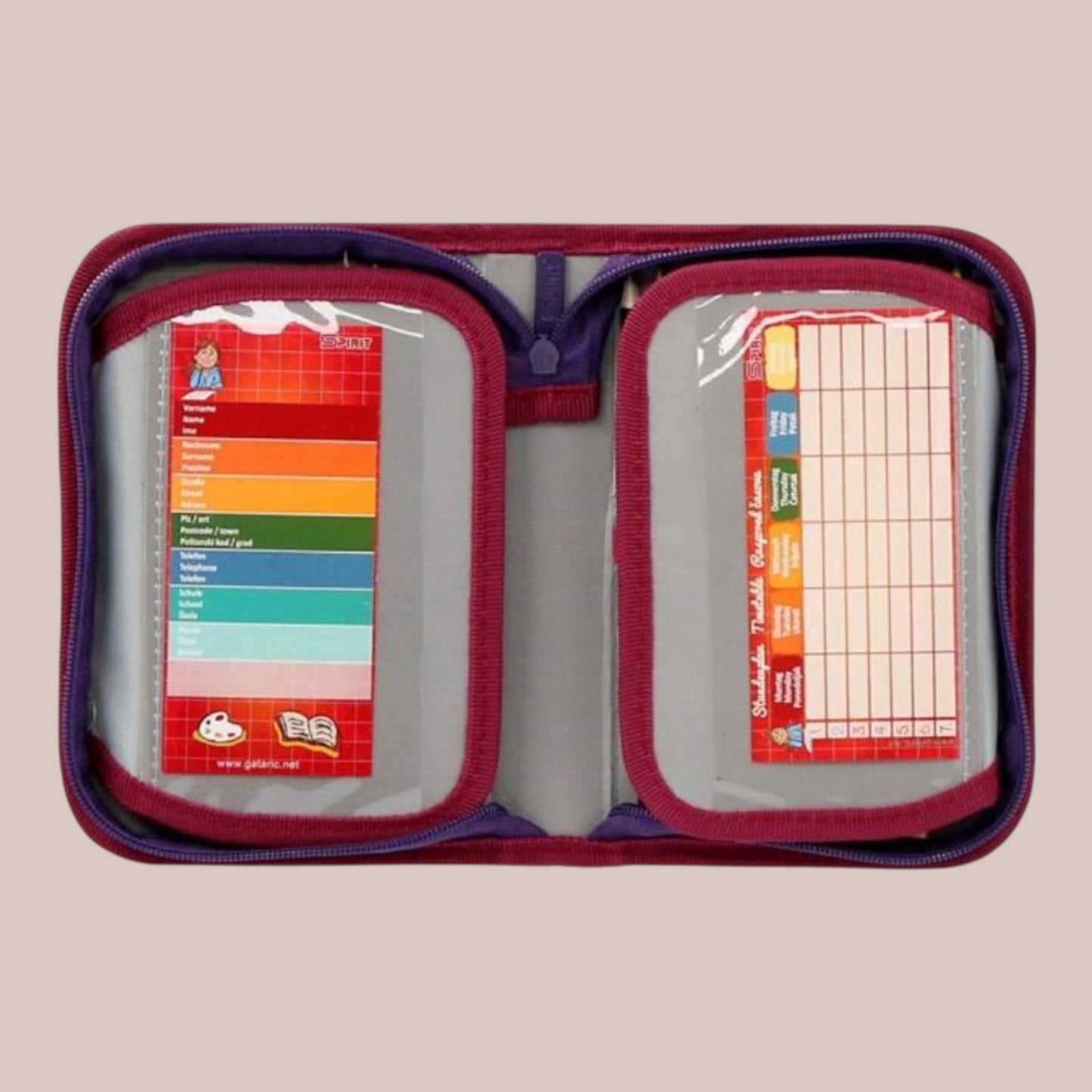 Schüler-Etui ''DIZZY MONSTER', 1-Zipp, 28-tlg