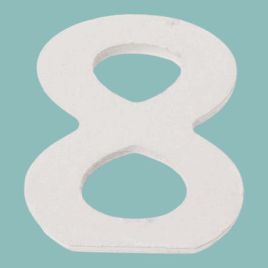 Glorex Zahl 8 MDF 5,5x0,9cm