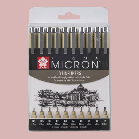 Sakura Pigma Micron – 10er Fineliner Set